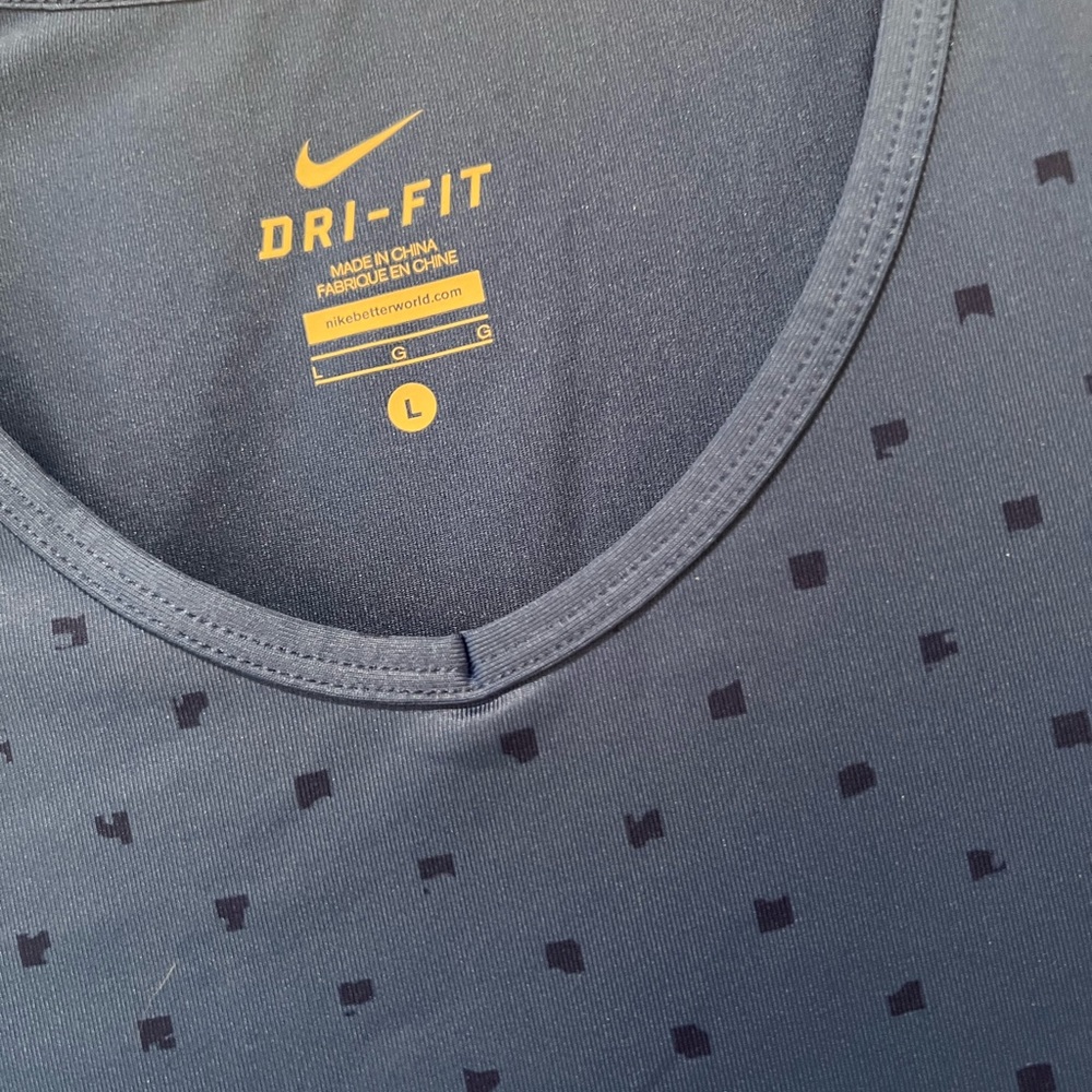 Nike Dri-FIT Royal Blue Micro Swoosh V-Neck Tee - Picture 2 of 5